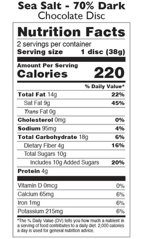 Sea Salt - 70% Dark Chocolate