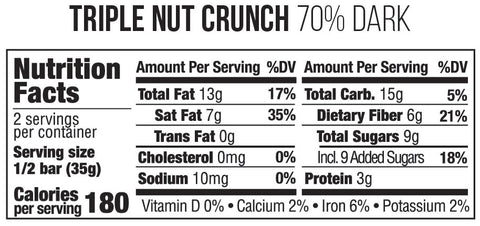 Triple Nut Crunch - 70% Dark Choclolate