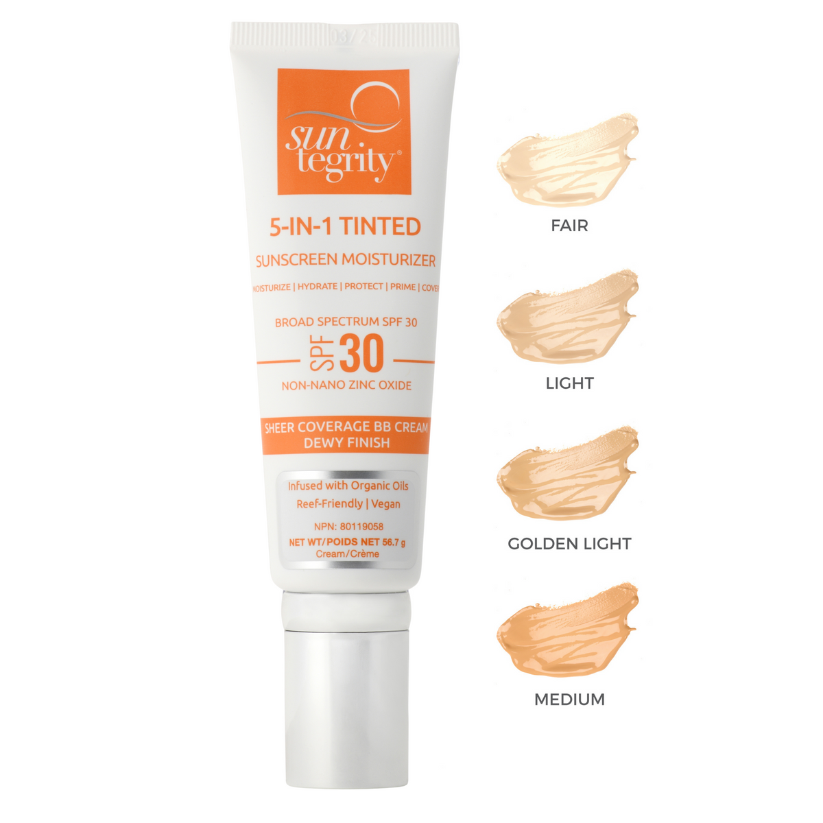 *Tester* Suntegrity 5-IN-1 Tinted Sunscreen Moisturizer - Broad Spectrum SPF 30 - Fair
