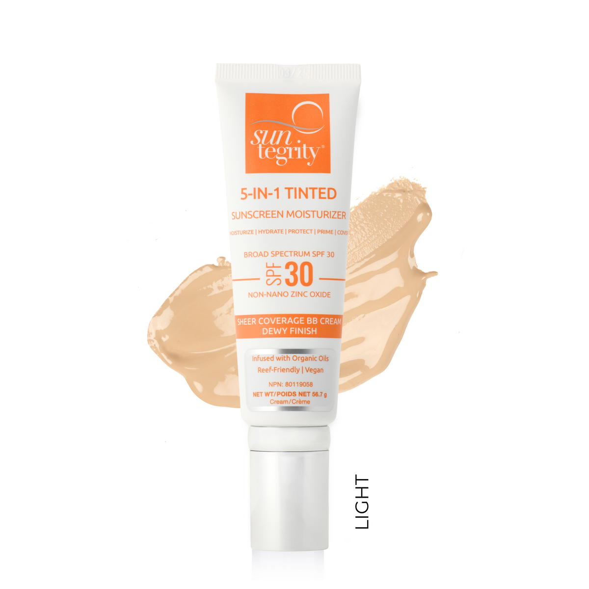 *Tester* Suntegrity 5-IN-1 Tinted Sunscreen Moisturizer - Broad Spectrum SPF 30 - Light