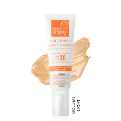 *Tester* Suntegrity 5-IN-1 Tinted Sunscreen Moisturizer - Broad Spectrum SPF 30 - Golden Light