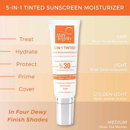 *Tester* Suntegrity 5-IN-1 Tinted Sunscreen Moisturizer - Broad Spectrum SPF 30 - Medium