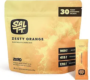 SALTT Electrolytes Powder Flavored Drink Mix - Zesty Orange 30CT
