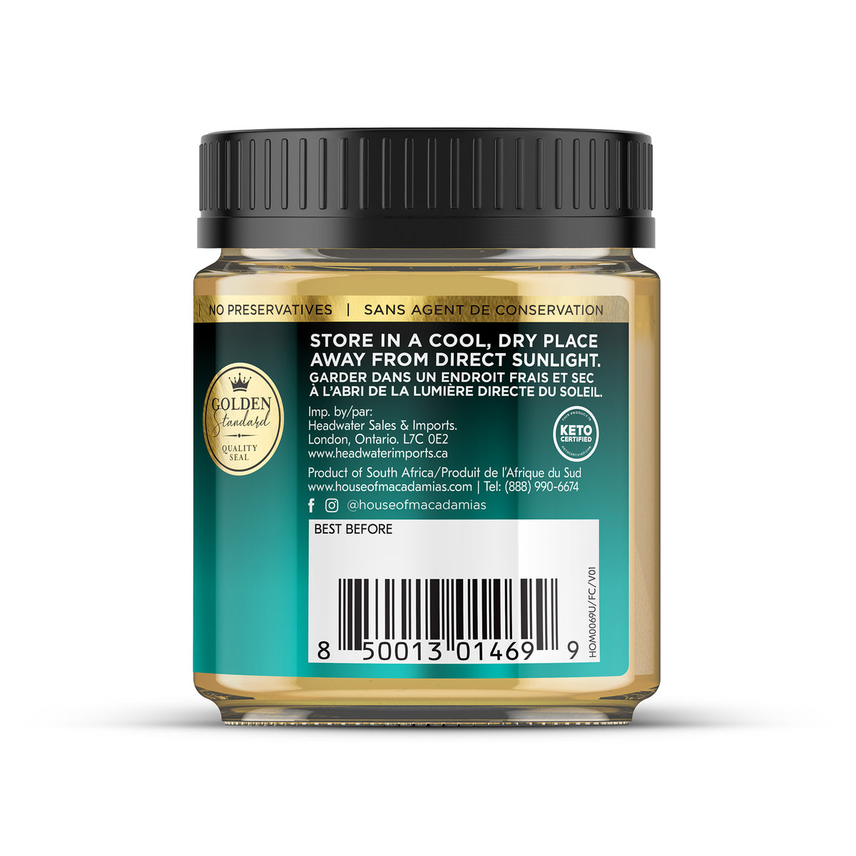 Macadamia Nut Butter - All Natural Flavor (8 x 250g)