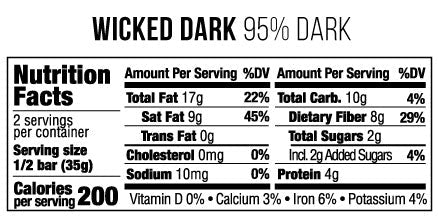 Wicked Dark - 95% Dark Chocolate