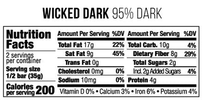 Wicked Dark - 95% Dark Chocolate