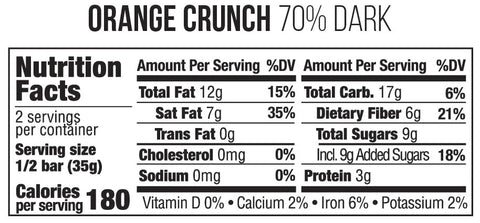 Orange Crunch - 70% Dark Chocolate