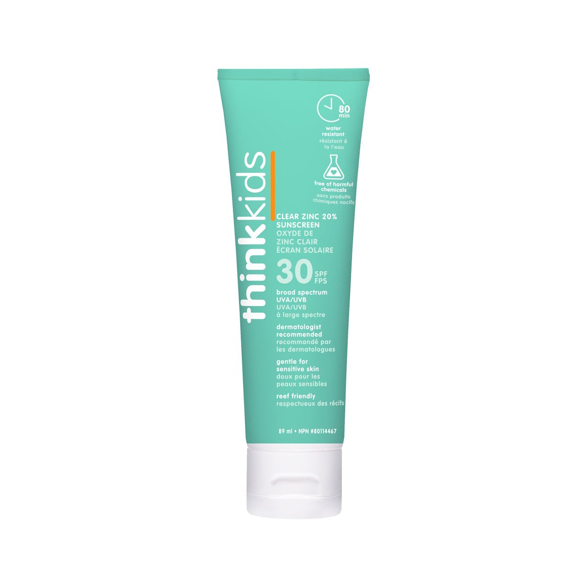 THINK Kids Clear Zinc Sunscreen Lotion SPF30 - Sold in Packs of 12