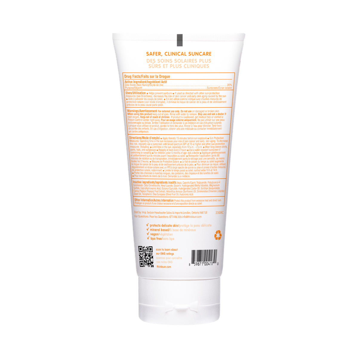 Baby Mineral Based Sunscreen Lotion SPF 50+  177ml - Sold in Packs of 8
