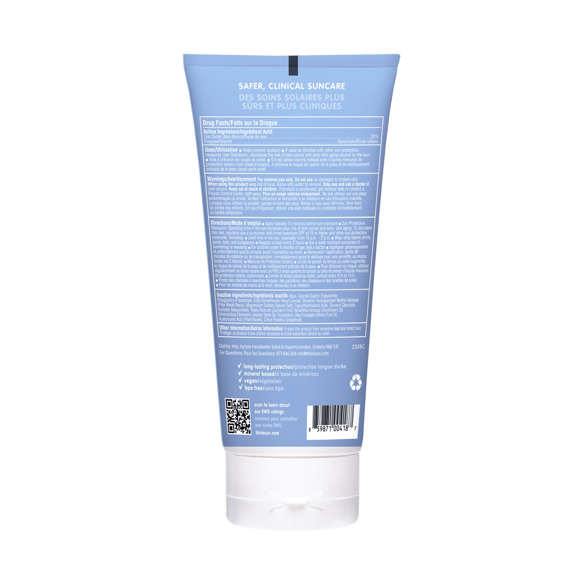 Mineral Based Sunscreen Lotion SPF 50+ 177ml - Sold in Packs of 8