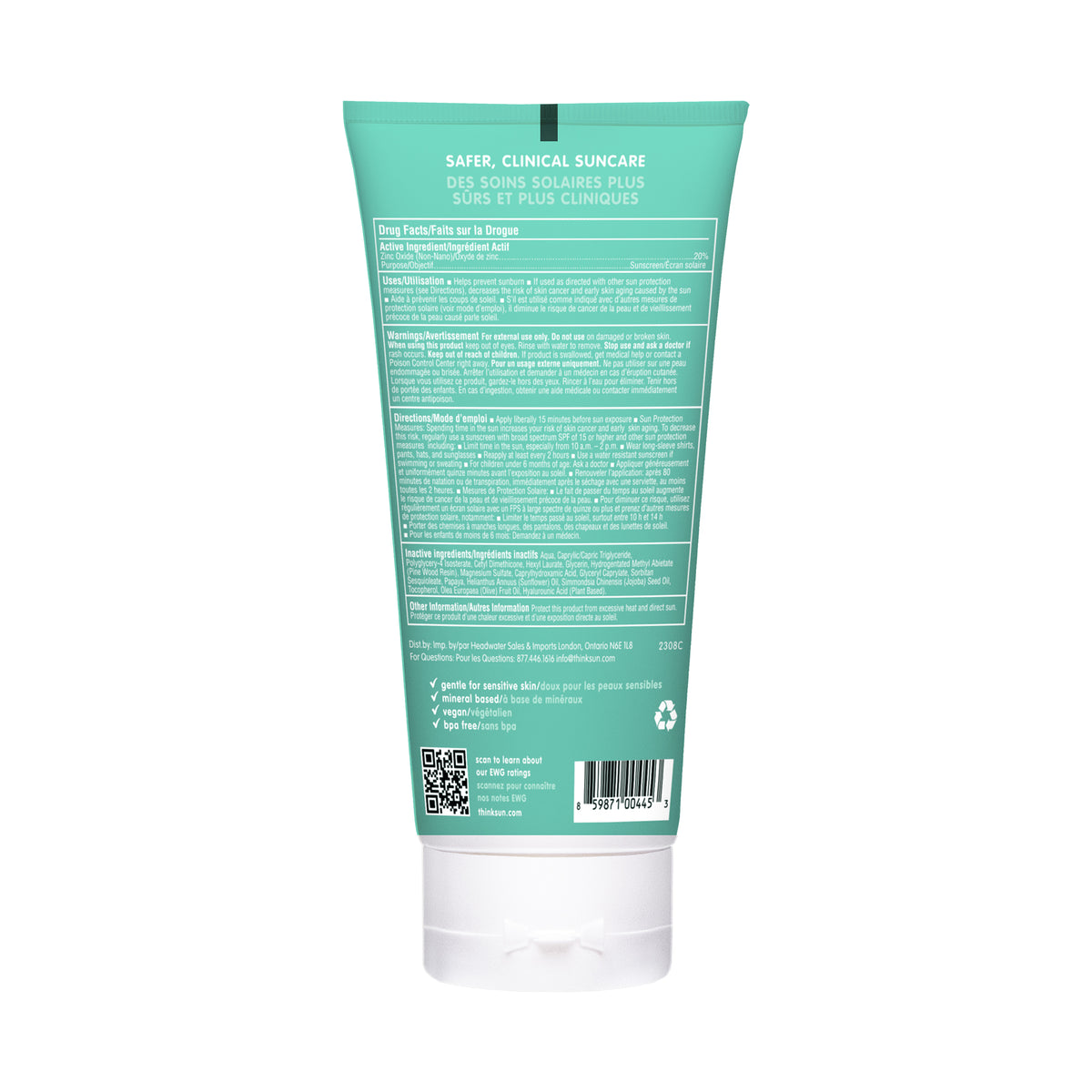Kid Mineral Based Sunscreen SPF 50+  177ml  -  Sold in Packs of 8
