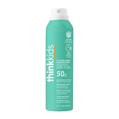 THINK Kids Clear Zinc Sunscreen Spray SPF 50 - Sold in Packs of 6