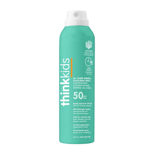 THINK Kids Clear Zinc Sunscreen Spray SPF 50 - Sold in Packs of 6
