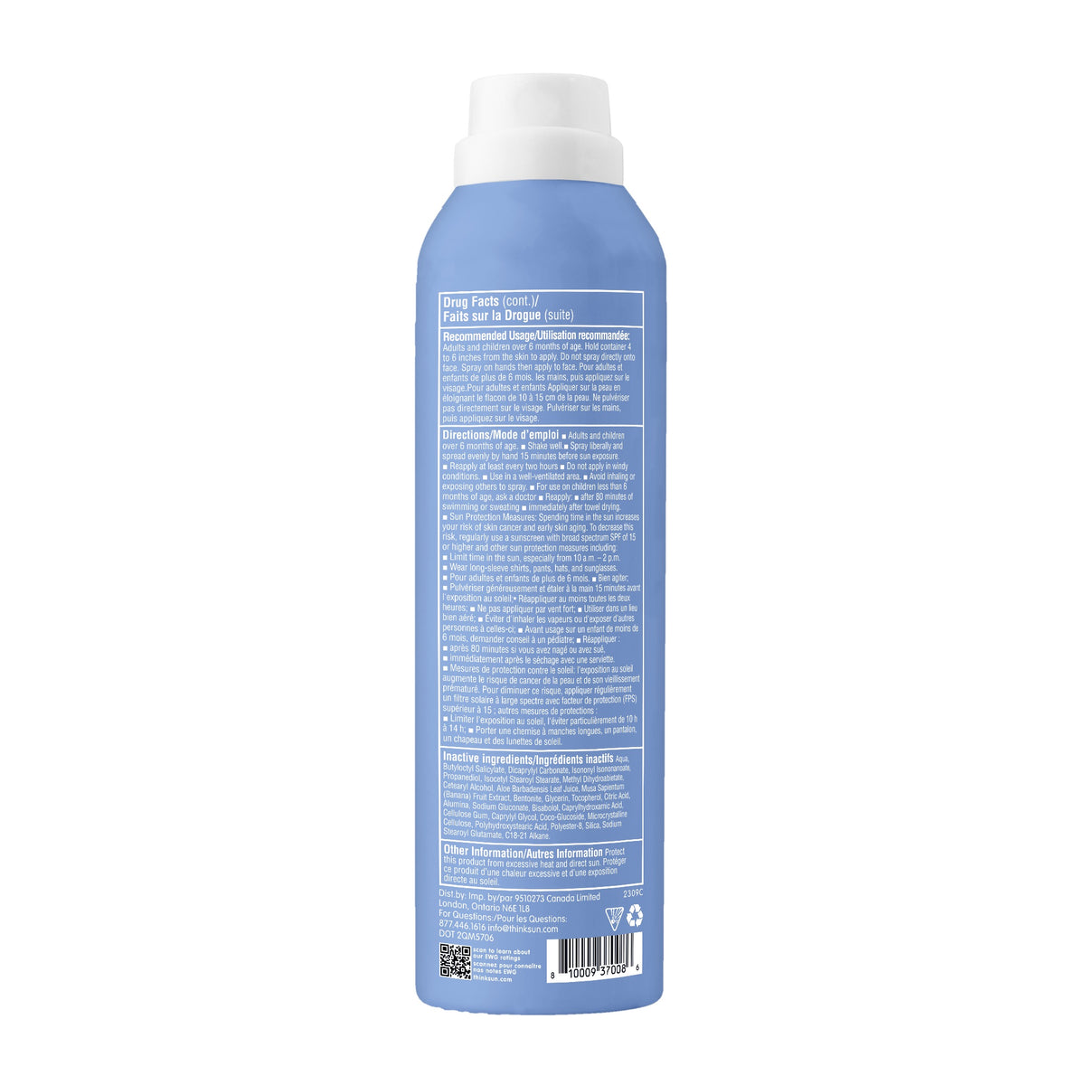 THINK Sport Clear Zinc Sunscreen Spray SPF 50 - Sold in Packs of 6