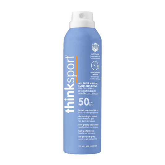 THINK Sport Clear Zinc Sunscreen Spray SPF 50 - Sold in Packs of 6