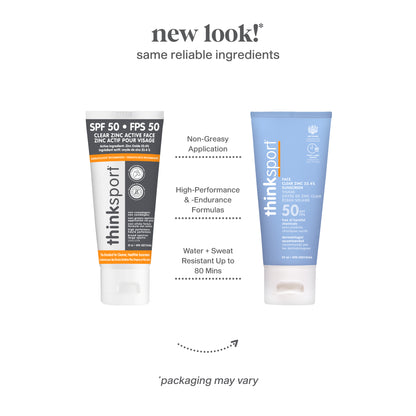 THINK Sport Clear Zinc Active Face Lotion SPF 50 - Sold in Packs of 6