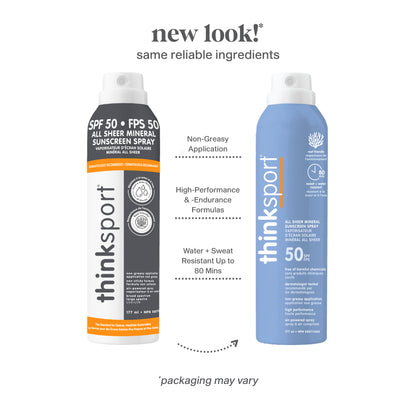 THINK Sport Clear Zinc Sunscreen Spray SPF 50 - Sold in Packs of 6