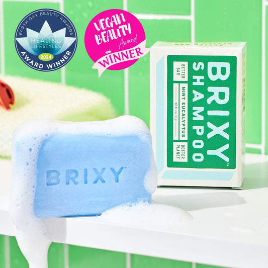 BRIXY Mint Eucalyptus Shampoo Bar for Balance & Hydration (sold in Cases of 6)