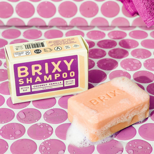 BRIXY Coconut Vanilla Shampoo Bar for Balance & Hydration (sold in Cases of 6)