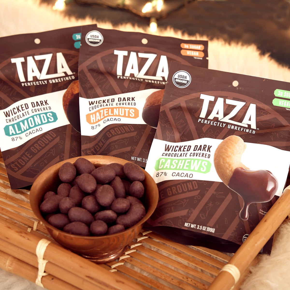 Wicked Dark Chocolate Covered Cashews - 87% Dark Chocolate