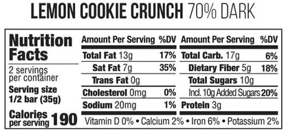 Lemon Cookie Crunch - 70% Dark Chocolate