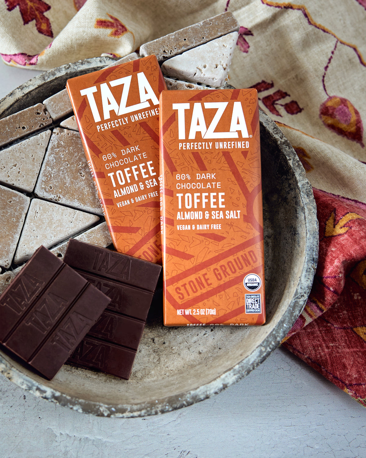 Toffee, Almond & Sea Salt - 60% Dark Chocolate