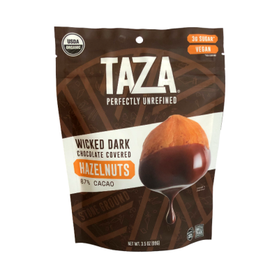 Wicked Dark Chocolate Covered Hazelnuts - 87% Dark Chocolate