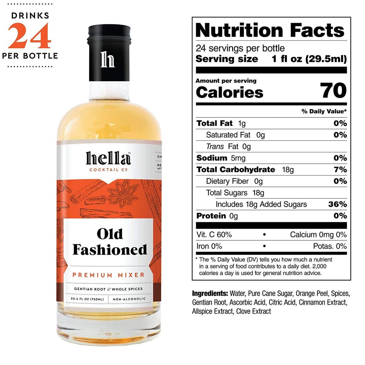 Hella Old Fashioned Premium Mixer (750ml)