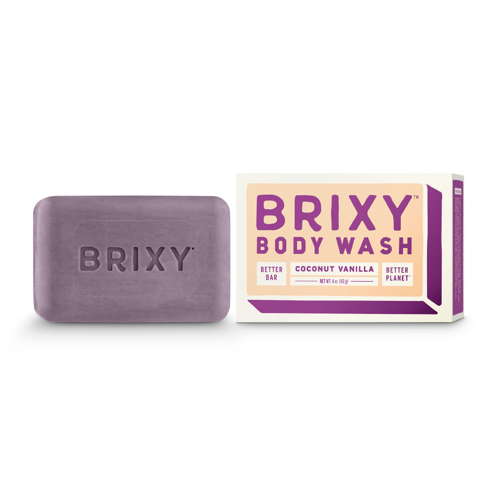 BRIXY Coconut Vanilla Body Wash Bar for Moisturization & Softness (sold in Cases of 6)