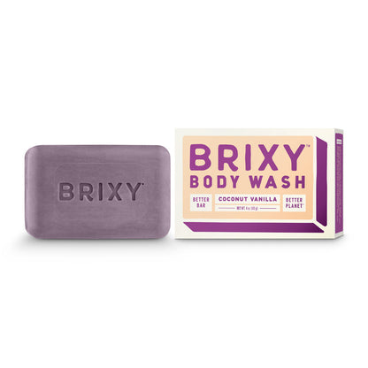 BRIXY Coconut Vanilla Body Wash Bar for Moisturization & Softness (sold in Cases of 6)