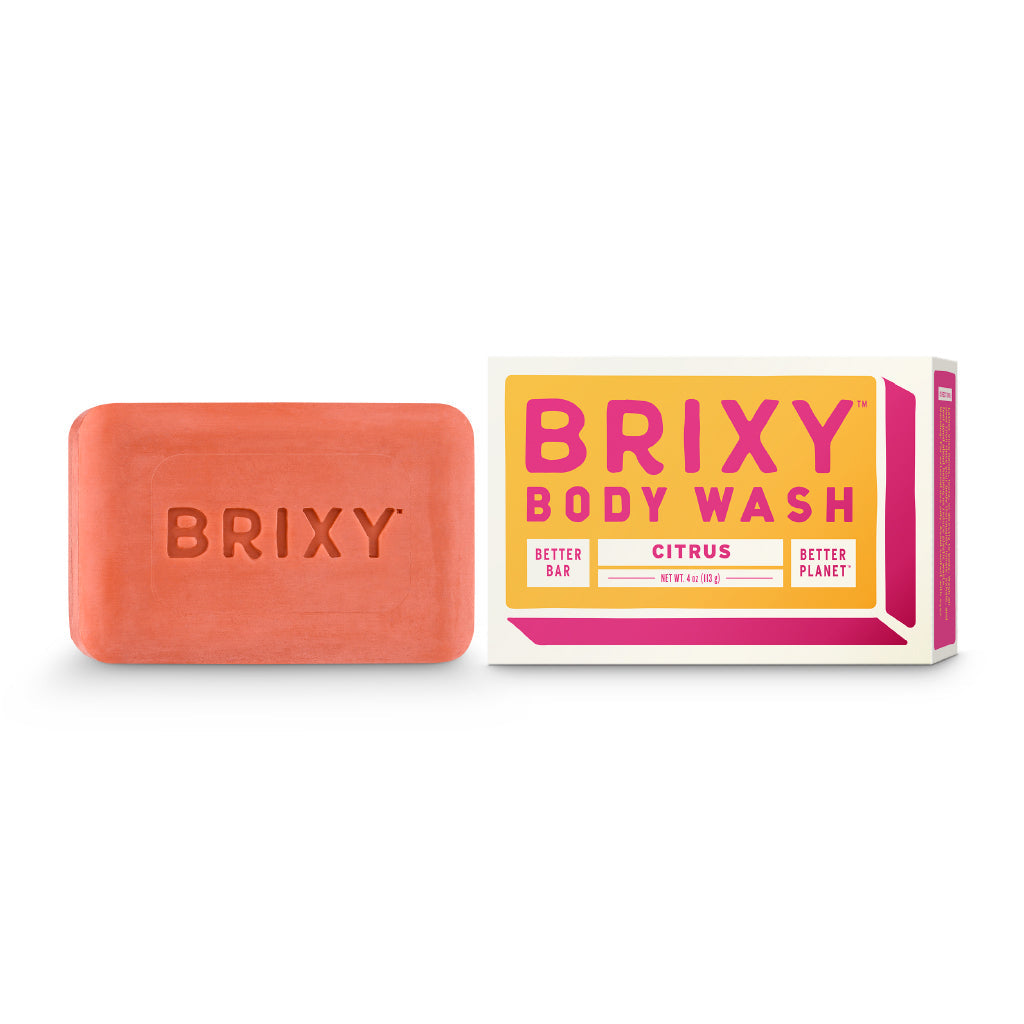 BRIXY Citrus Body Wash Bar for Moisturization & Softness (sold in Cases of 6)