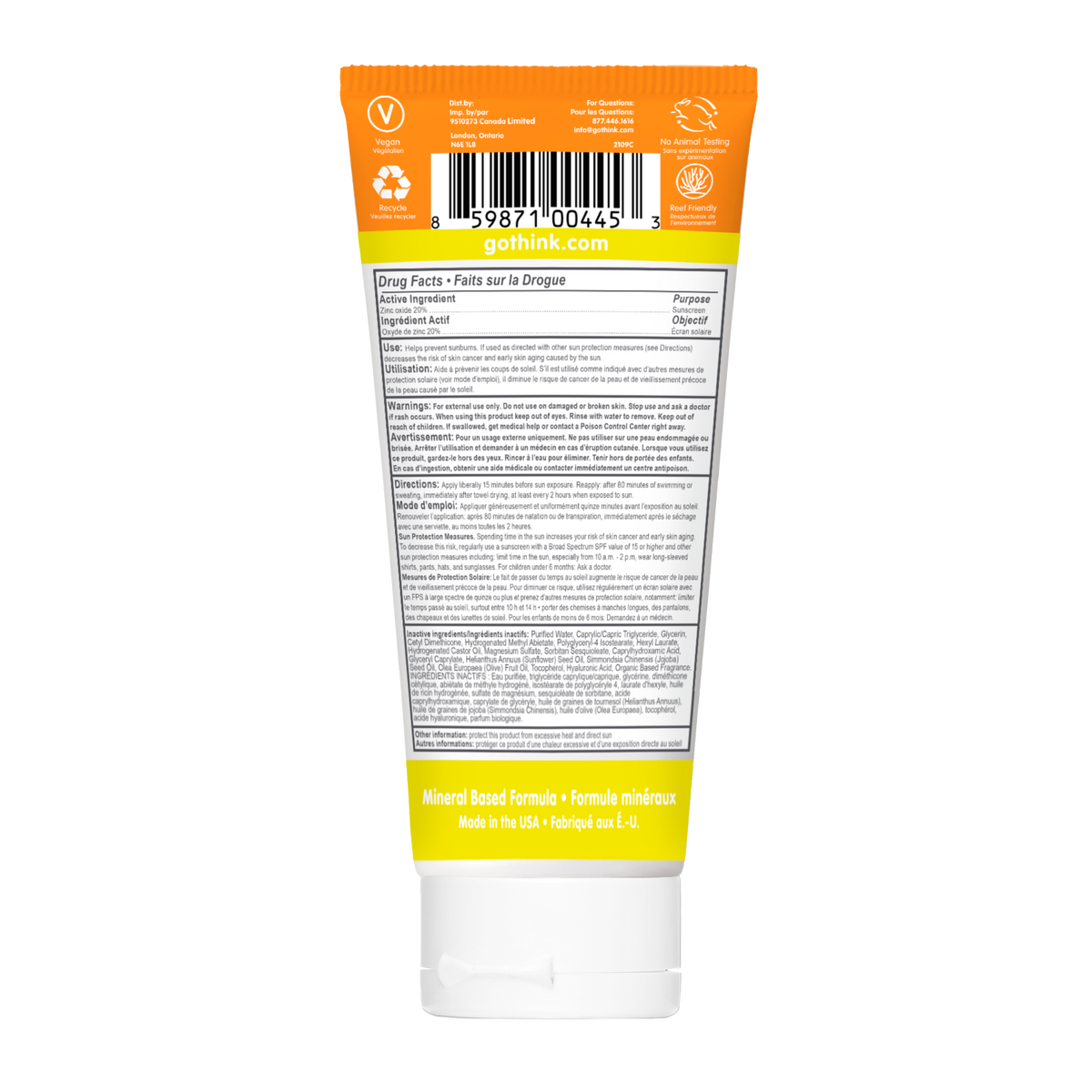Kid Mineral Based Sunscreen SPF 50+  177ml  -  Sold in Packs of 8