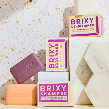 BRIXY Coconut Vanilla Conditioner Bar for Softness & Hydration (sold in Cases of 6)