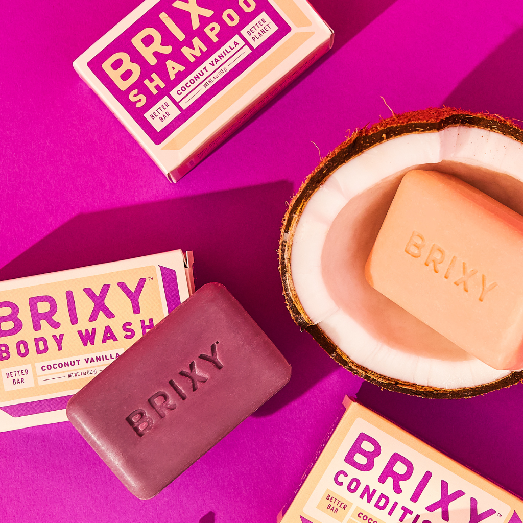 BRIXY Coconut Vanilla Shampoo Bar for Balance & Hydration (sold in Cases of 6)