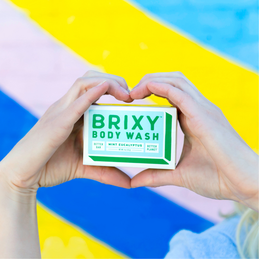 BRIXY Mint Eucalyptus Body Wash Bar for Moisturization & Softness (sold in Cases of 6)