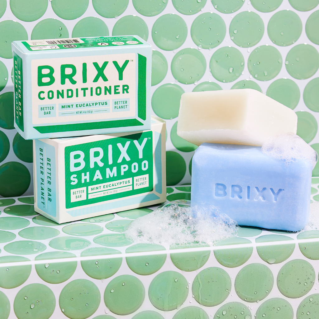 BRIXY Mint Eucalyptus Shampoo Bar for Balance & Hydration (sold in Cases of 6)